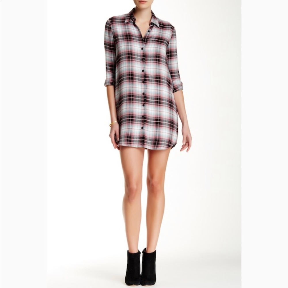 B.B. Dakota Nikki Plaid Shirt Dress